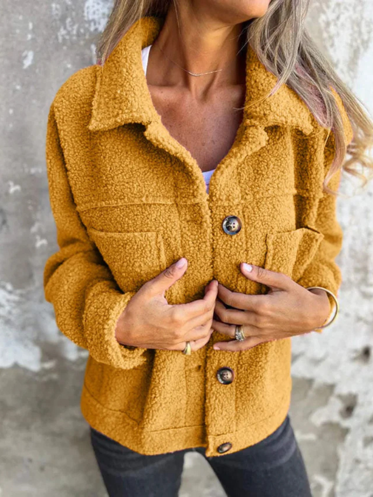 Juniper | Women's Sherpa Teddy Jacket Button Front with Pockets