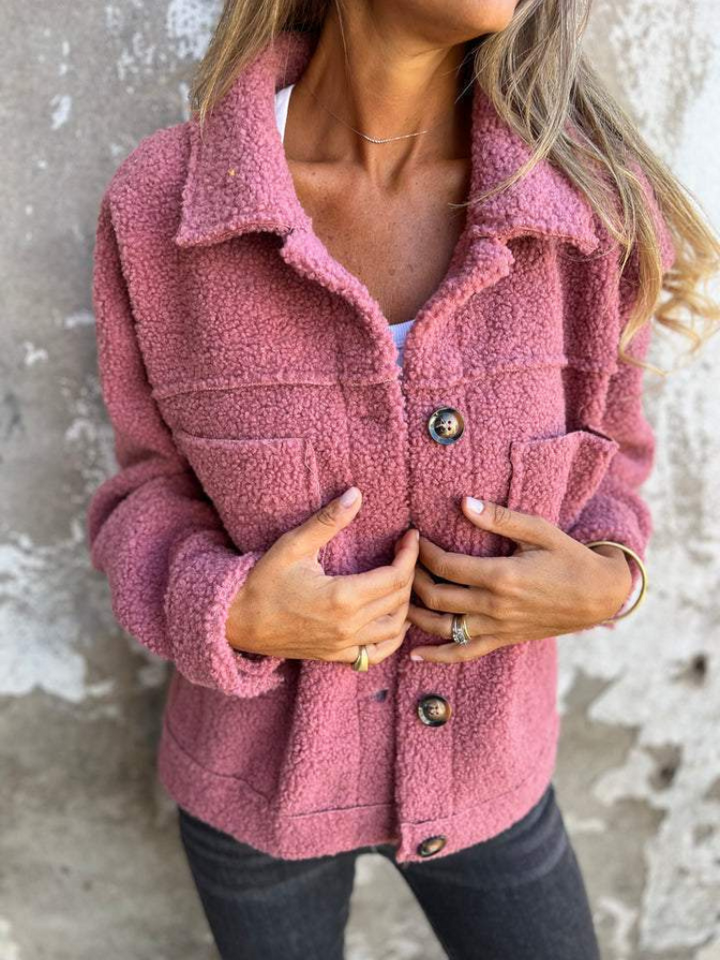 Juniper | Women's Sherpa Teddy Jacket Button Front with Pockets