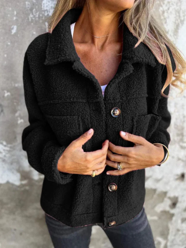 Juniper | Women's Sherpa Teddy Jacket Button Front with Pockets