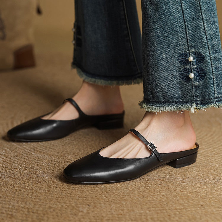 Kim | Mary Jane Pumps Dames Echt Leer Gesp