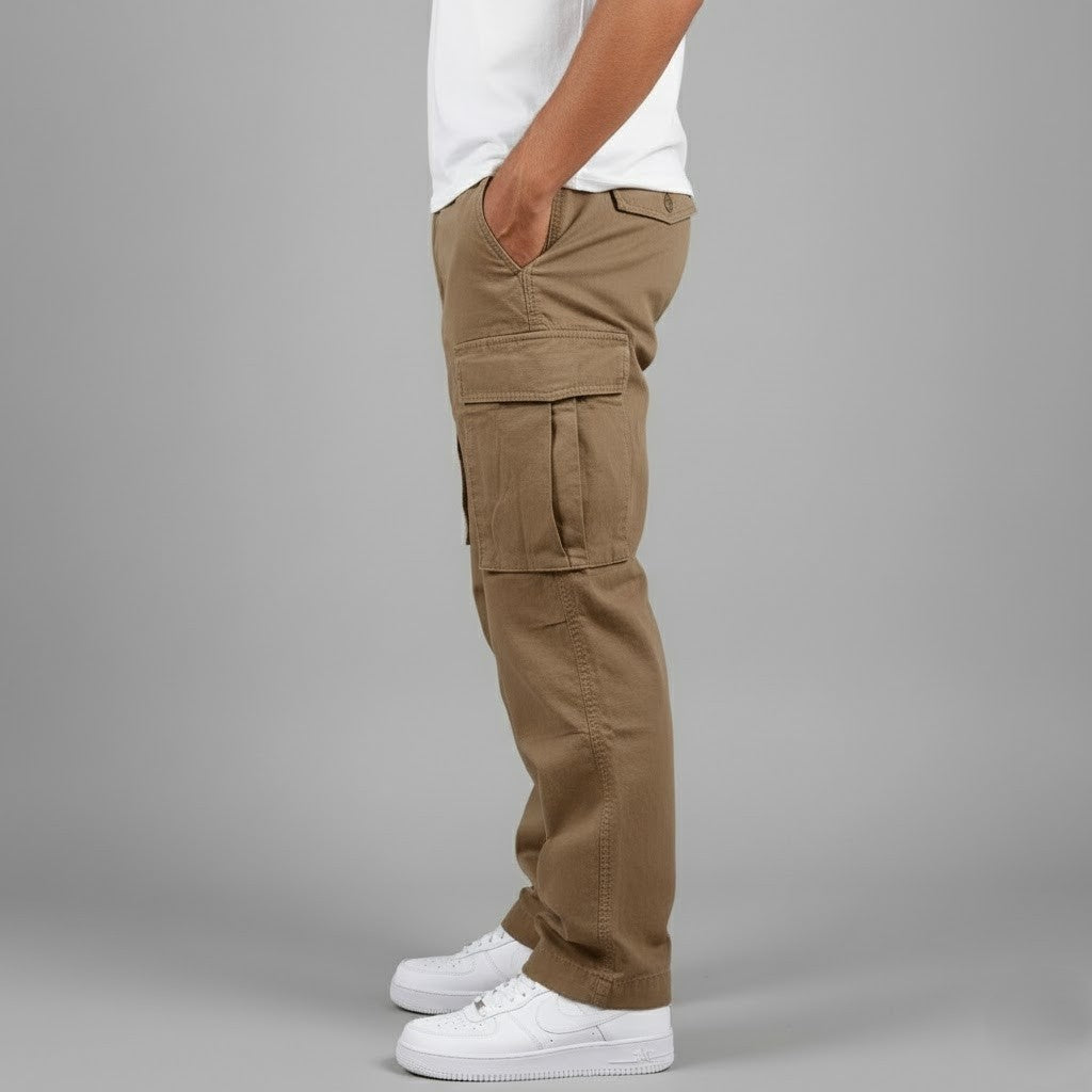 Koen | Cargo Broek Heren Relaxed Fit met Zijzakken