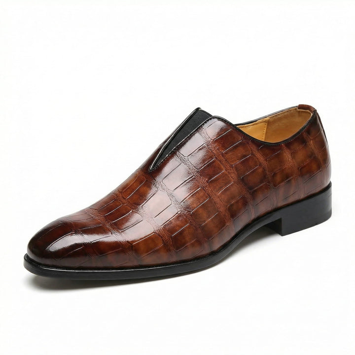 Koen | Penny Loafers Heren Leer Croco Oxford Instapper