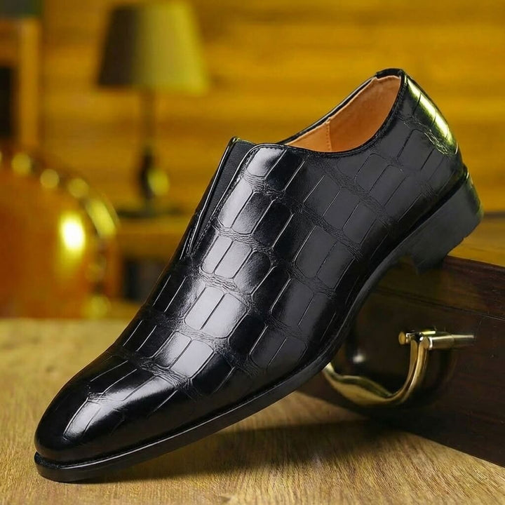 Koen | Penny Loafers Heren Leer Croco Oxford Instapper