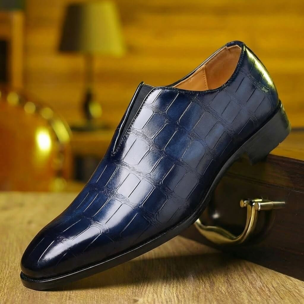 Koen | Penny Loafers Heren Leer Croco Oxford Instapper