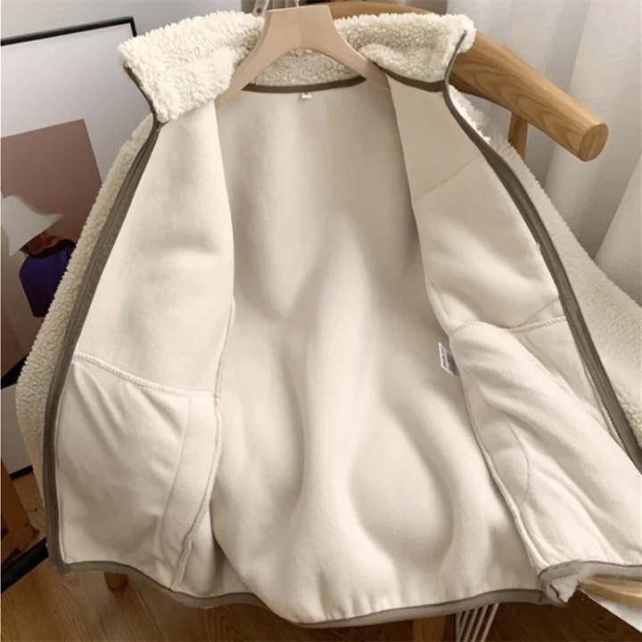 Lara | Teddyjack Winter Jassen Dames Sherpa Fleece Rits