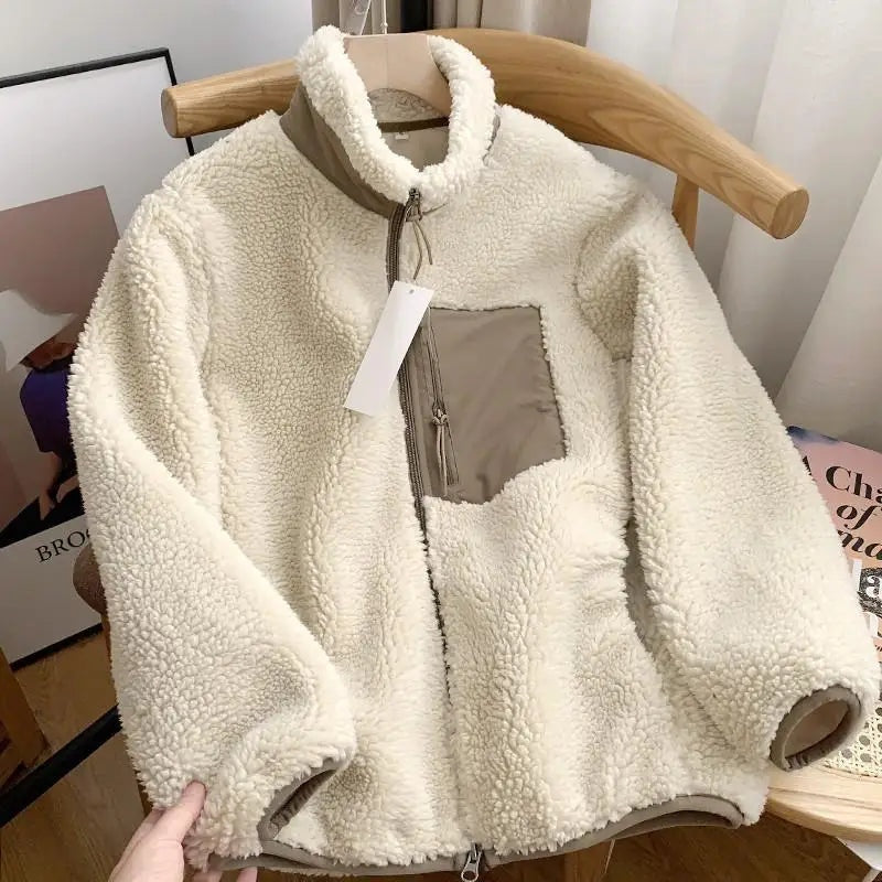 Lara | Teddyjack Winter Jassen Dames Sherpa Fleece Rits