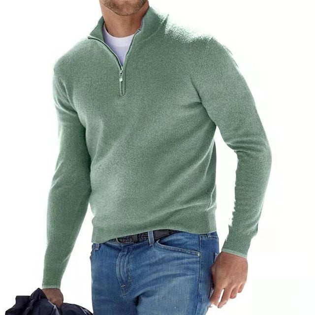 Lars | Quarter Zip Sweater Heren Trui met Rits