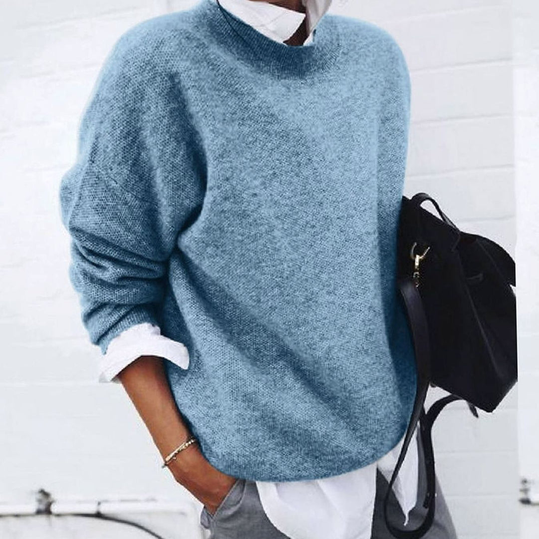 Leonora | Women's Oversized Wool Sweater Crew Neck Knit