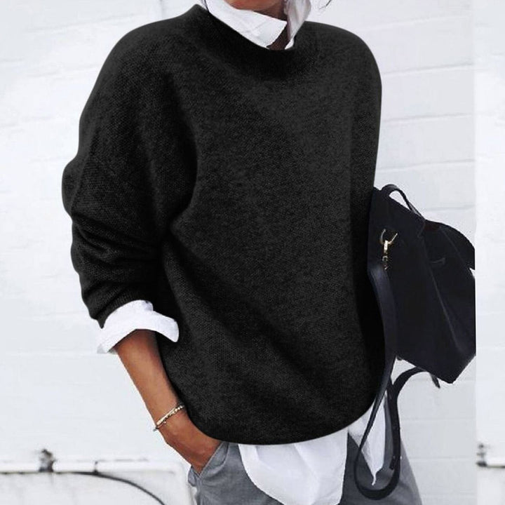 Leonora | Women's Oversized Wool Sweater Crew Neck Knit
