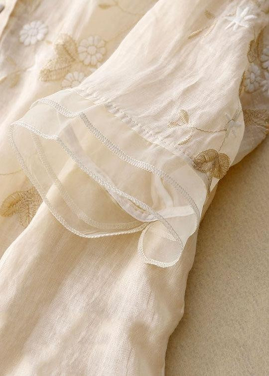 Lotte | Blouses Dames Geborduurde Blouse Lange Mouw