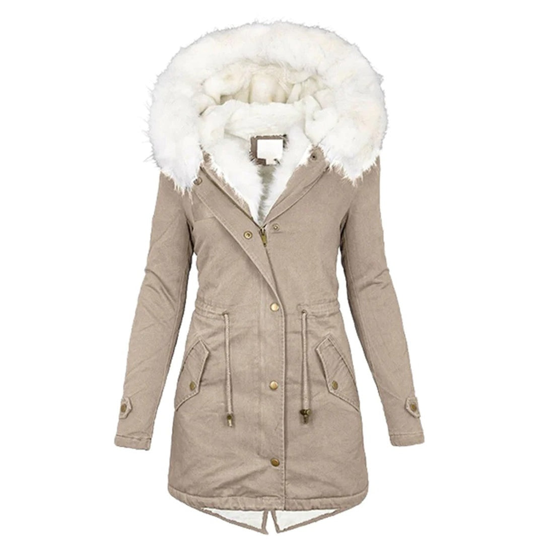 Lotte | Parka Dames Gevoerd met Capuchon Lange Winterjas