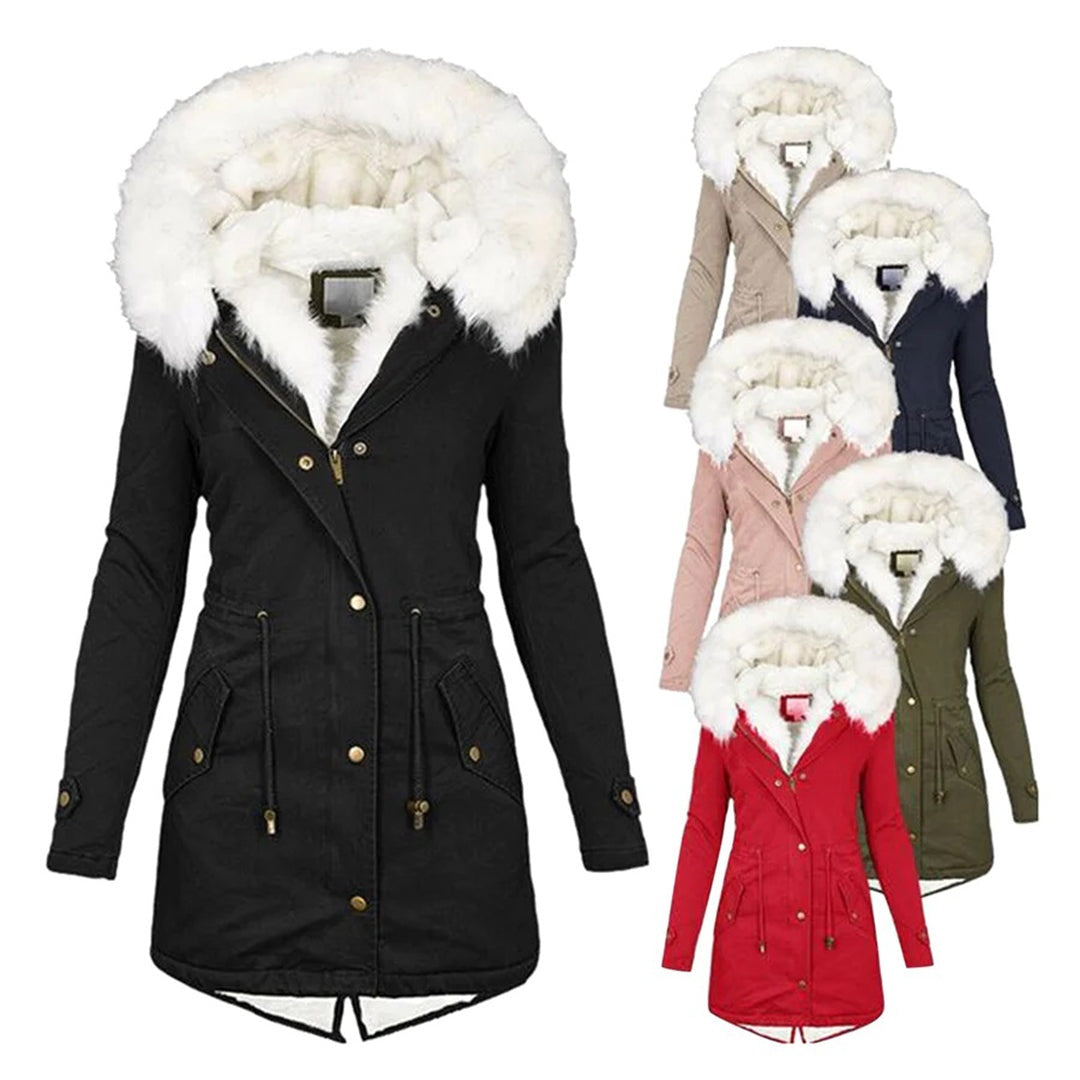 Lotte | Parka Dames Gevoerd met Capuchon Lange Winterjas