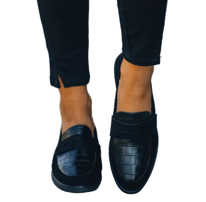 Lotte | Penny Loafers Dames Croco Print Instapper