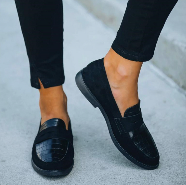 Lotte | Penny Loafers Dames Croco Print Instapper