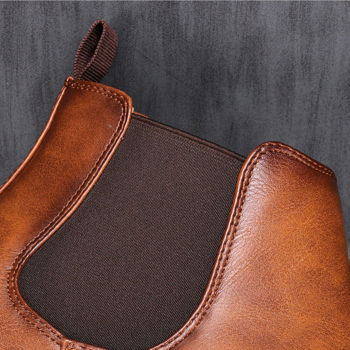 Lysander | Men's Leather Chelsea Ankle Boots Slip-On