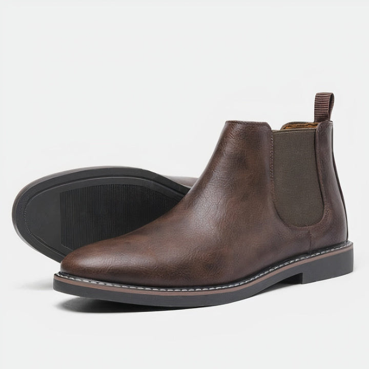 Lysander | Men's Leather Chelsea Ankle Boots Slip-On