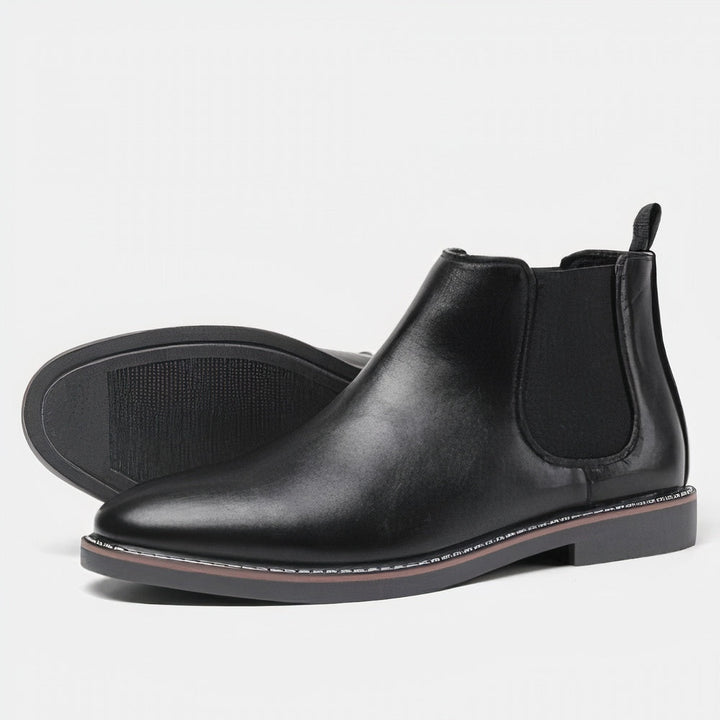 Lysander | Men's Leather Chelsea Ankle Boots Slip-On