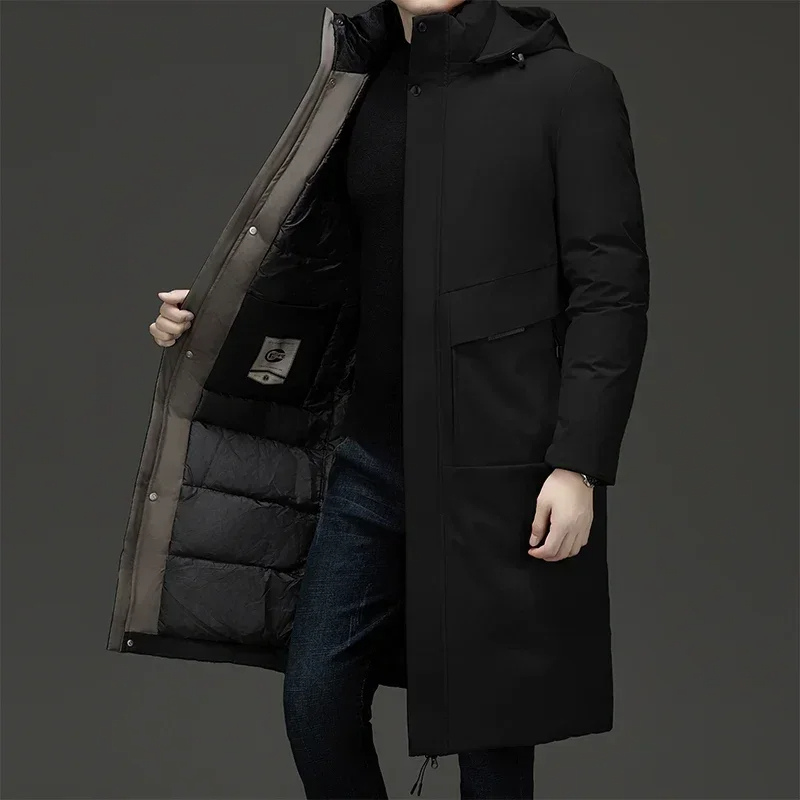 Lysander | Men's Long Padded Puffer Coat with Hood