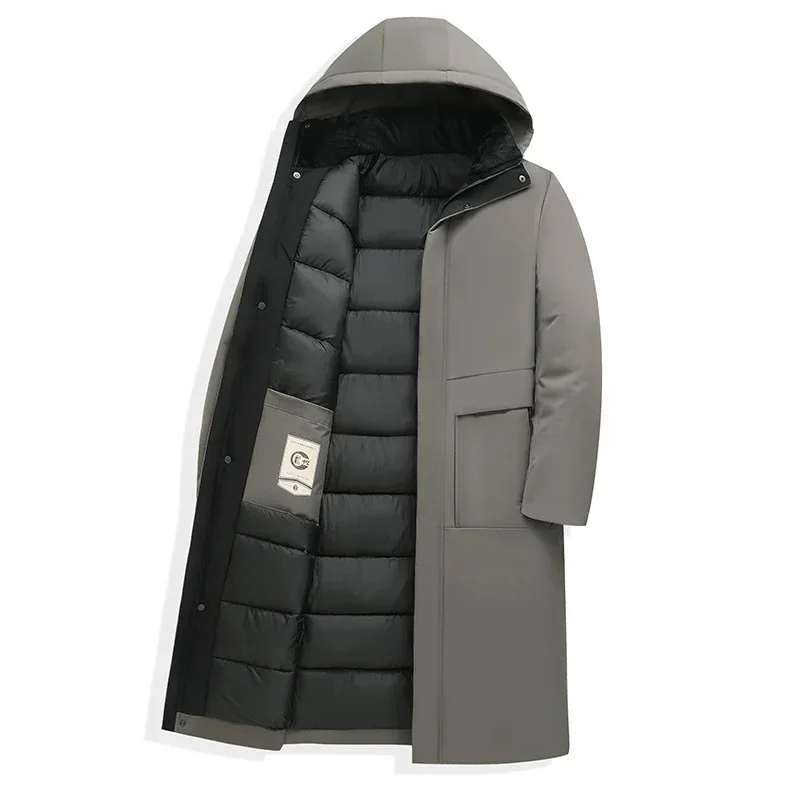 Lysander | Men's Long Padded Puffer Coat with Hood