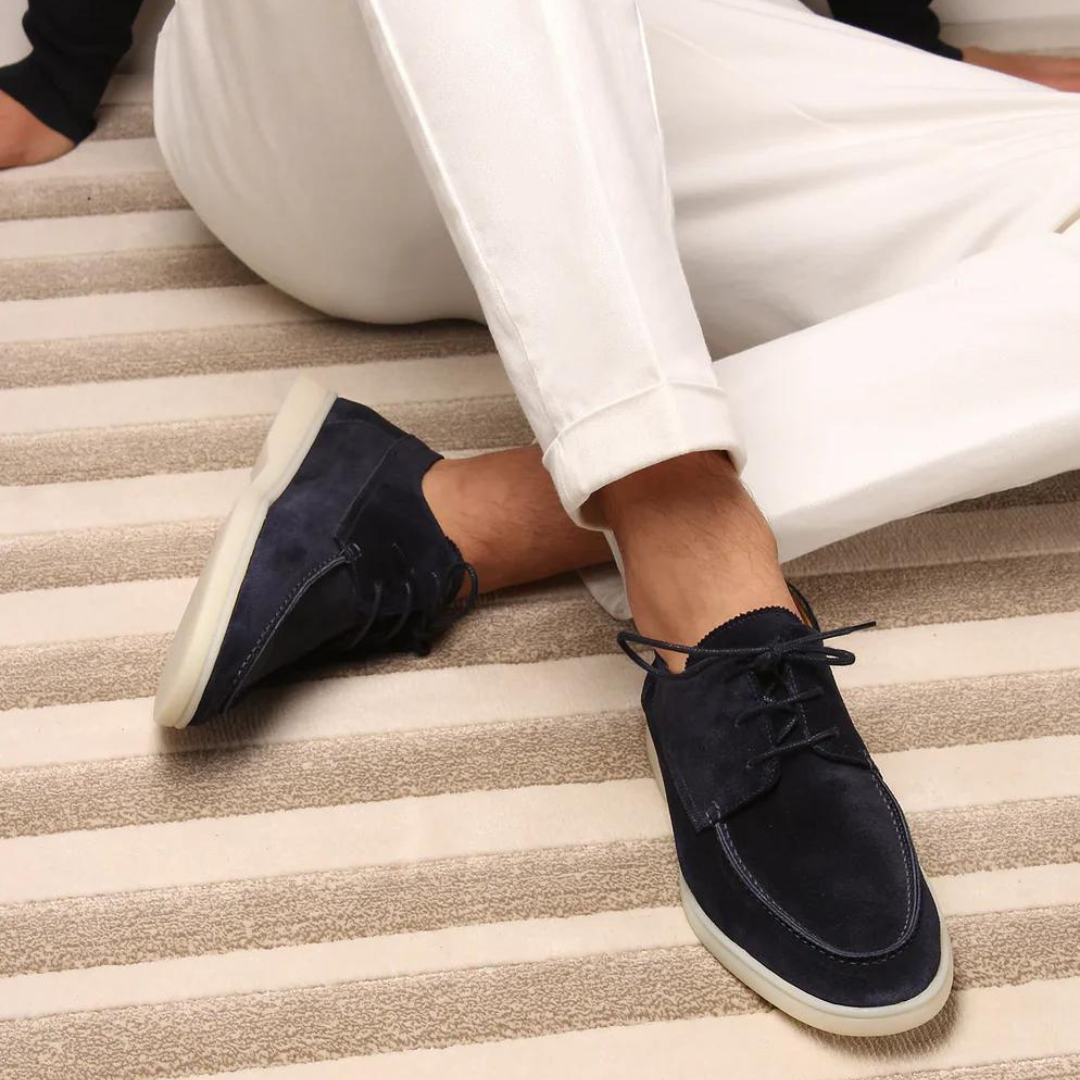 Maarten | Derby Suède Schoenen Heren Vetersluiting