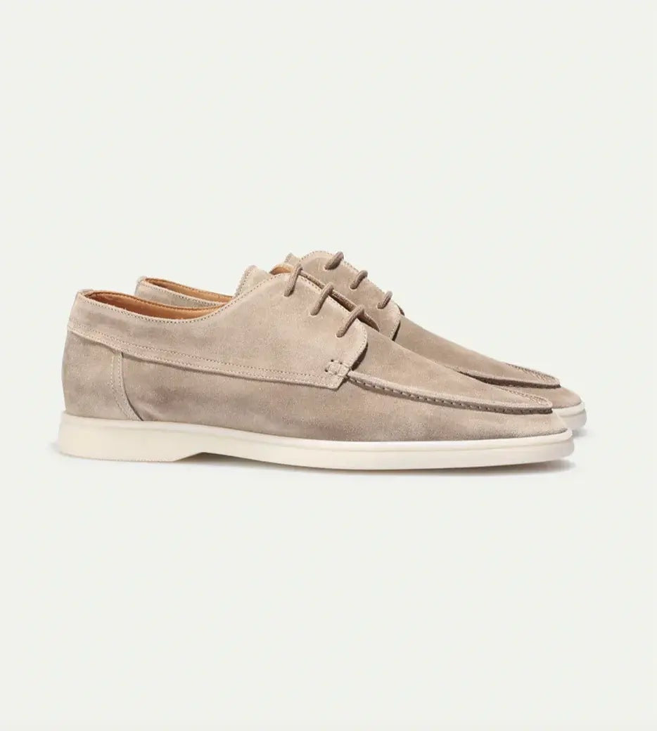 Maarten | Derby Suède Schoenen Heren Vetersluiting