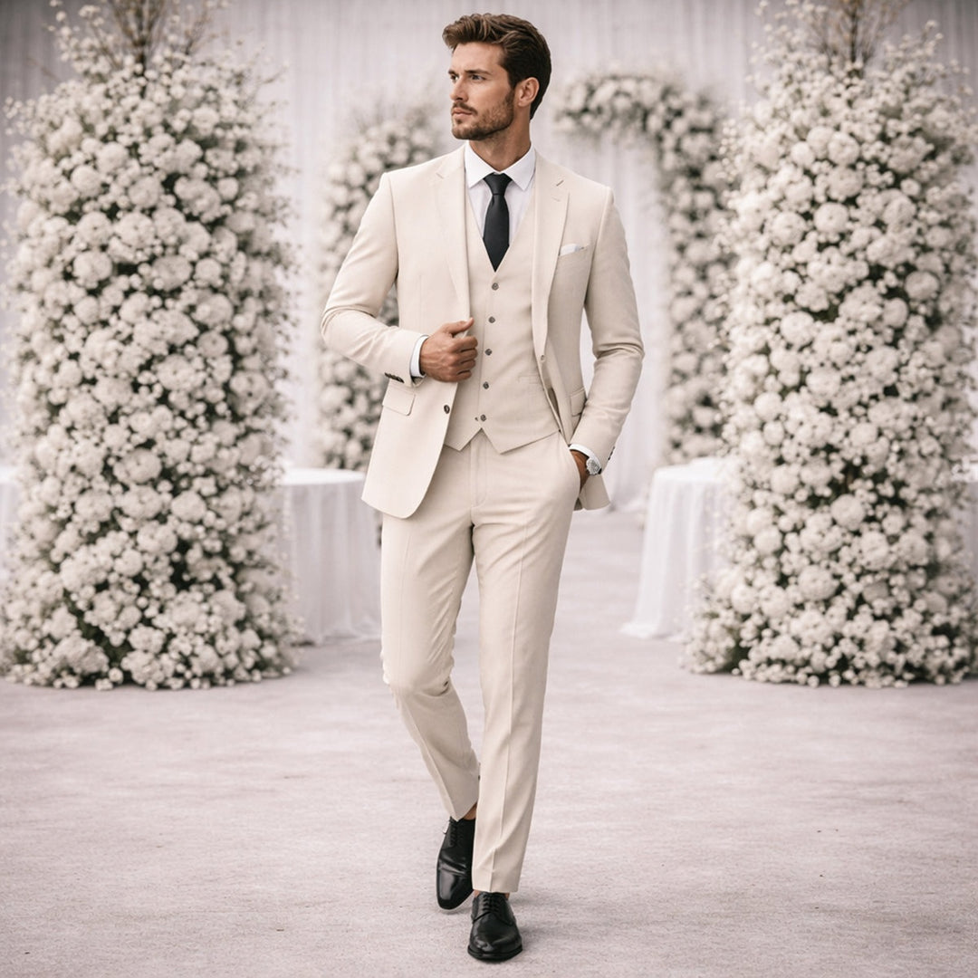 Maarten | Driedelig Pak Heren Slim Fit Bruiloft Set