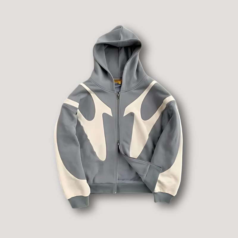 Maarten | Zip Hoodie Heren met Print Oversized