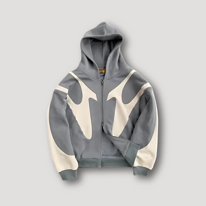 Maarten | Zip Hoodie Heren met Print Oversized