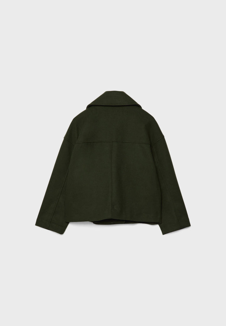 Magnolia | Women's Cropped Wool-Look Peacoat Jacket Double-Breasted