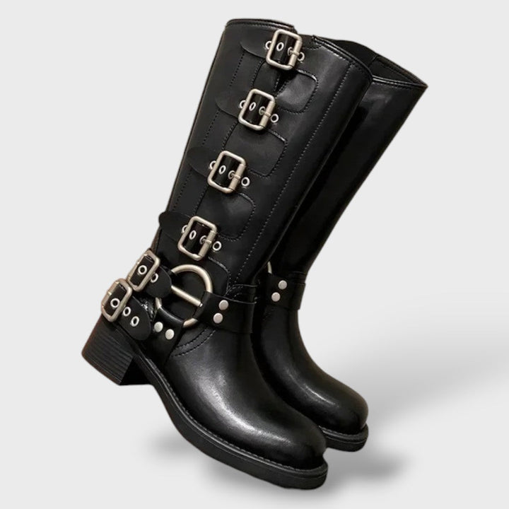 Dames Vintage Cowboylaarzen met Middelhoge Hak