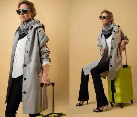 Margot | Women's Long Oversized Hooded Trench Jacket