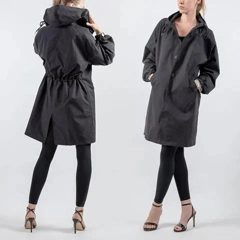 Margot | Women's Long Oversized Hooded Trench Jacket