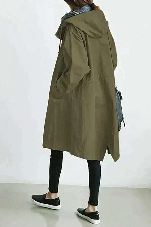 Margot | Women's Long Oversized Hooded Trench Jacket