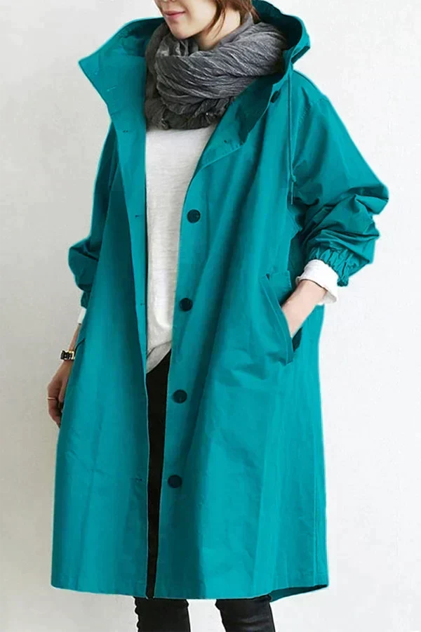 Margot | Women's Long Oversized Hooded Trench Jacket