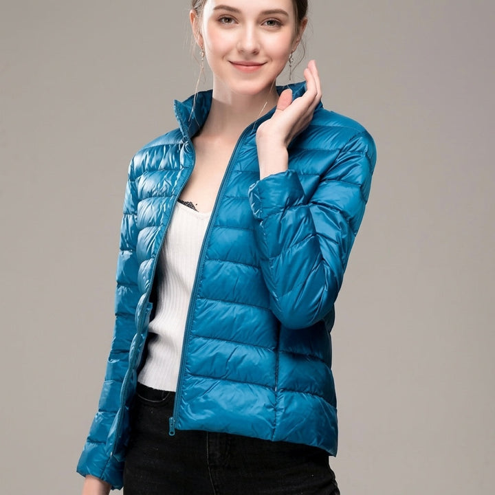 Marguerite | Women's Lightweight Quilted Down Jacket with Stand Collar