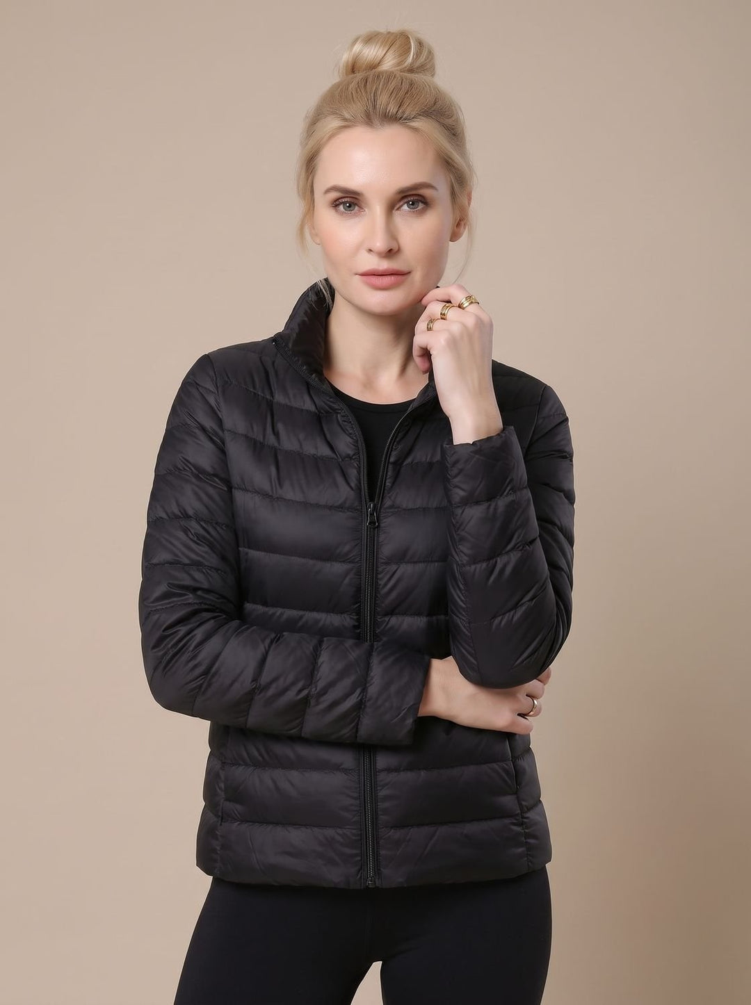 Marguerite | Women's Lightweight Quilted Down Jacket with Stand Collar