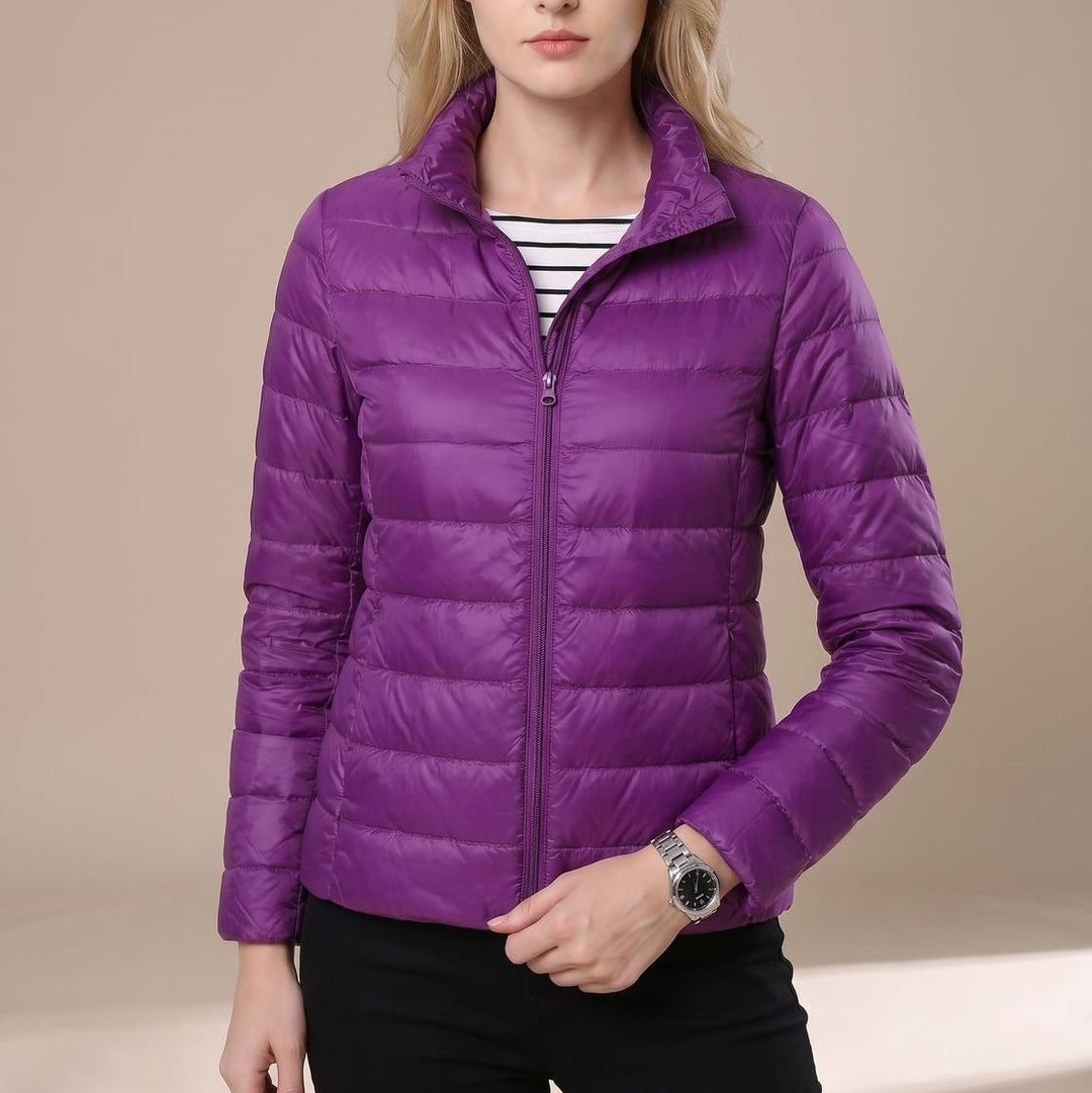Marguerite | Women's Lightweight Quilted Down Jacket with Stand Collar