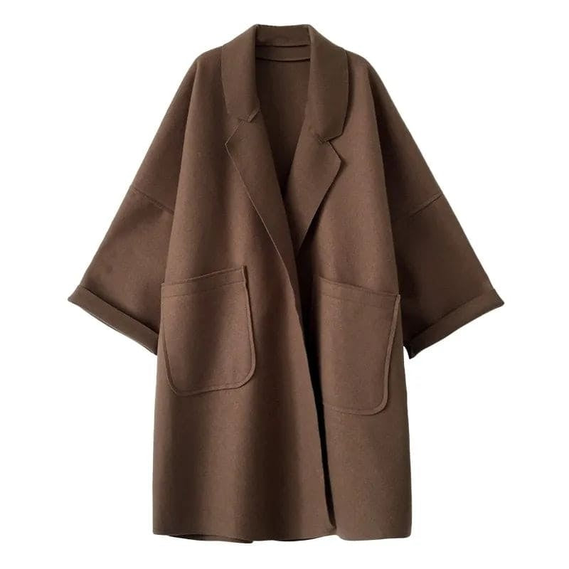 Marisol | Women's Oversized Wool Blend Long Coat with Pockets