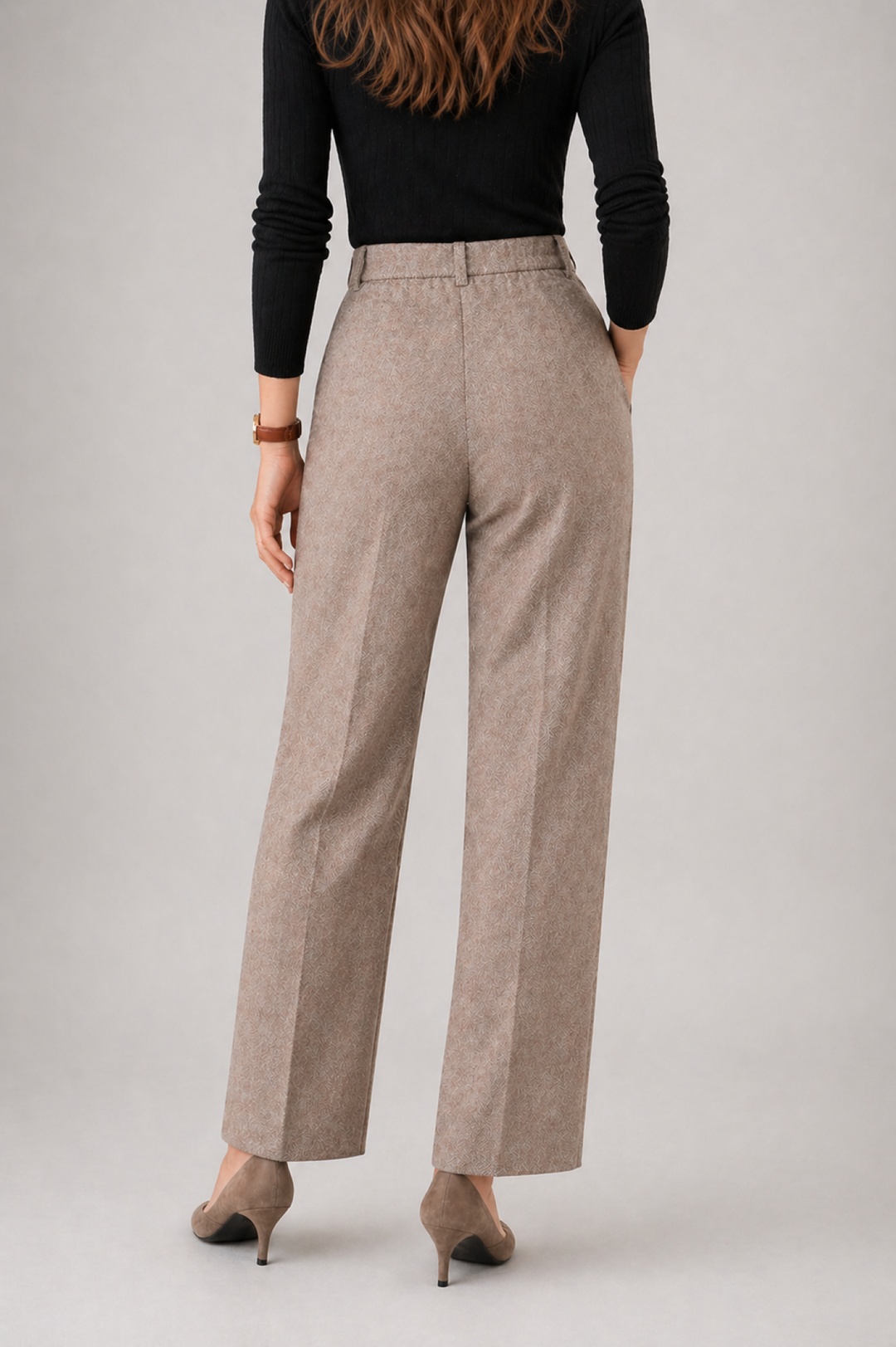 Marit | Dames Broeken Hoge Taille Wide Leg Geplooide Broek
