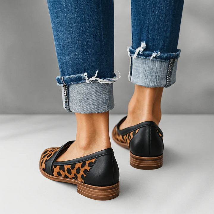 Marleen | Penny Loafers Dames Suède Platte Zool