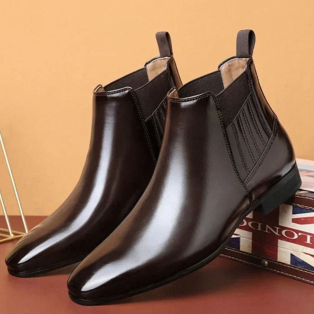 Matilda | Women's Chelsea Ankle Boots Pointed Toe Leather-Look