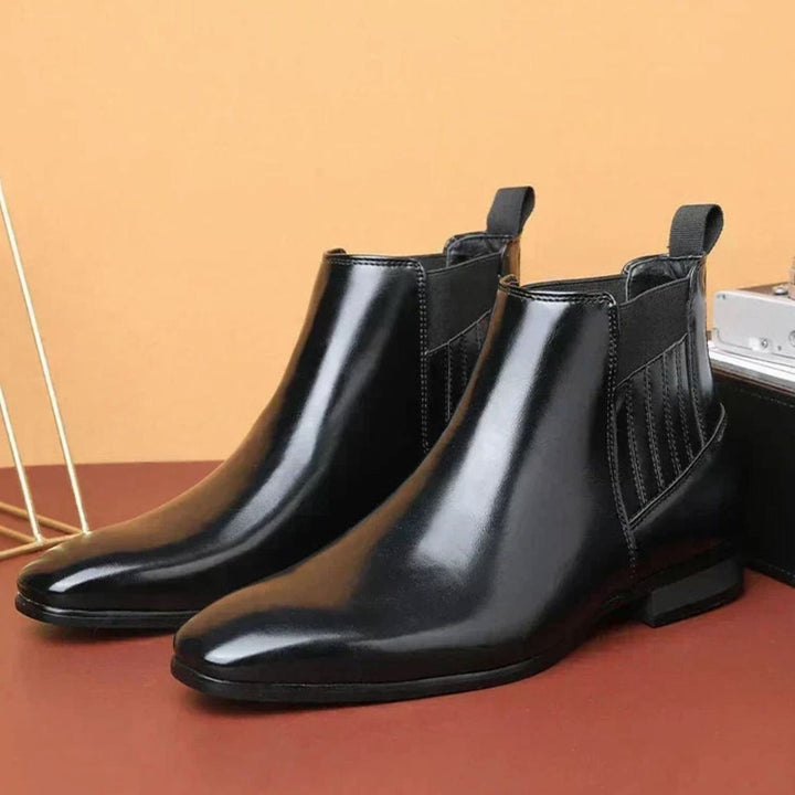 Matilda | Women's Chelsea Ankle Boots Pointed Toe Leather-Look