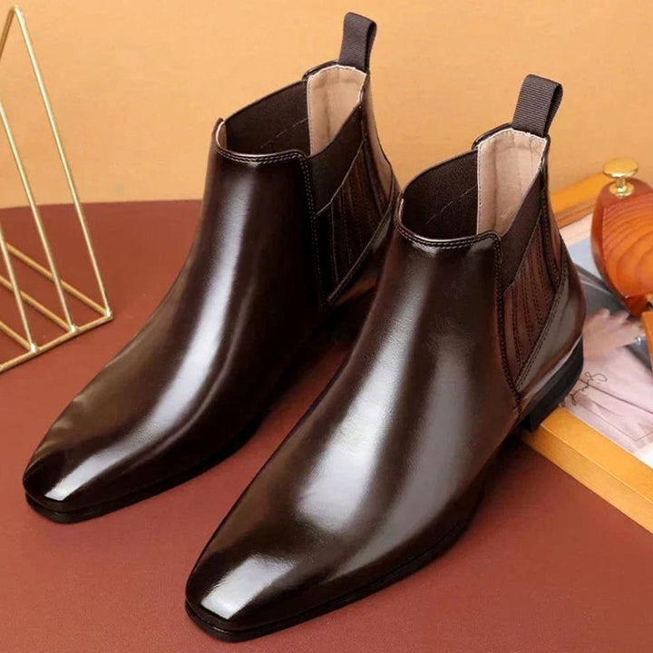 Matilda | Women's Chelsea Ankle Boots Pointed Toe Leather-Look
