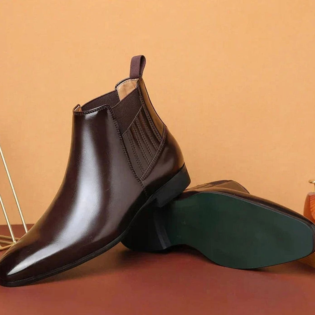 Matilda | Women's Chelsea Ankle Boots Pointed Toe Leather-Look