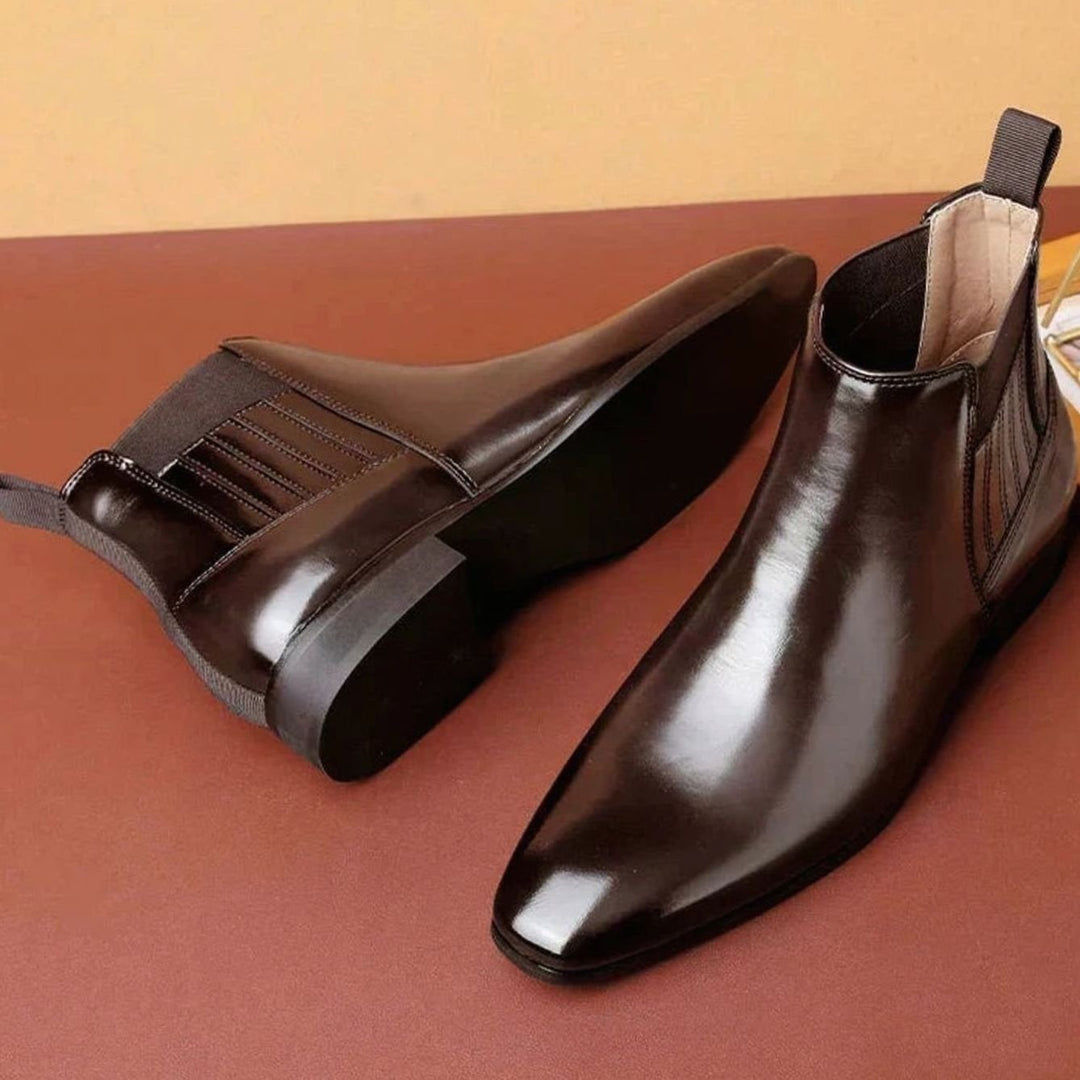 Matilda | Women's Chelsea Ankle Boots Pointed Toe Leather-Look