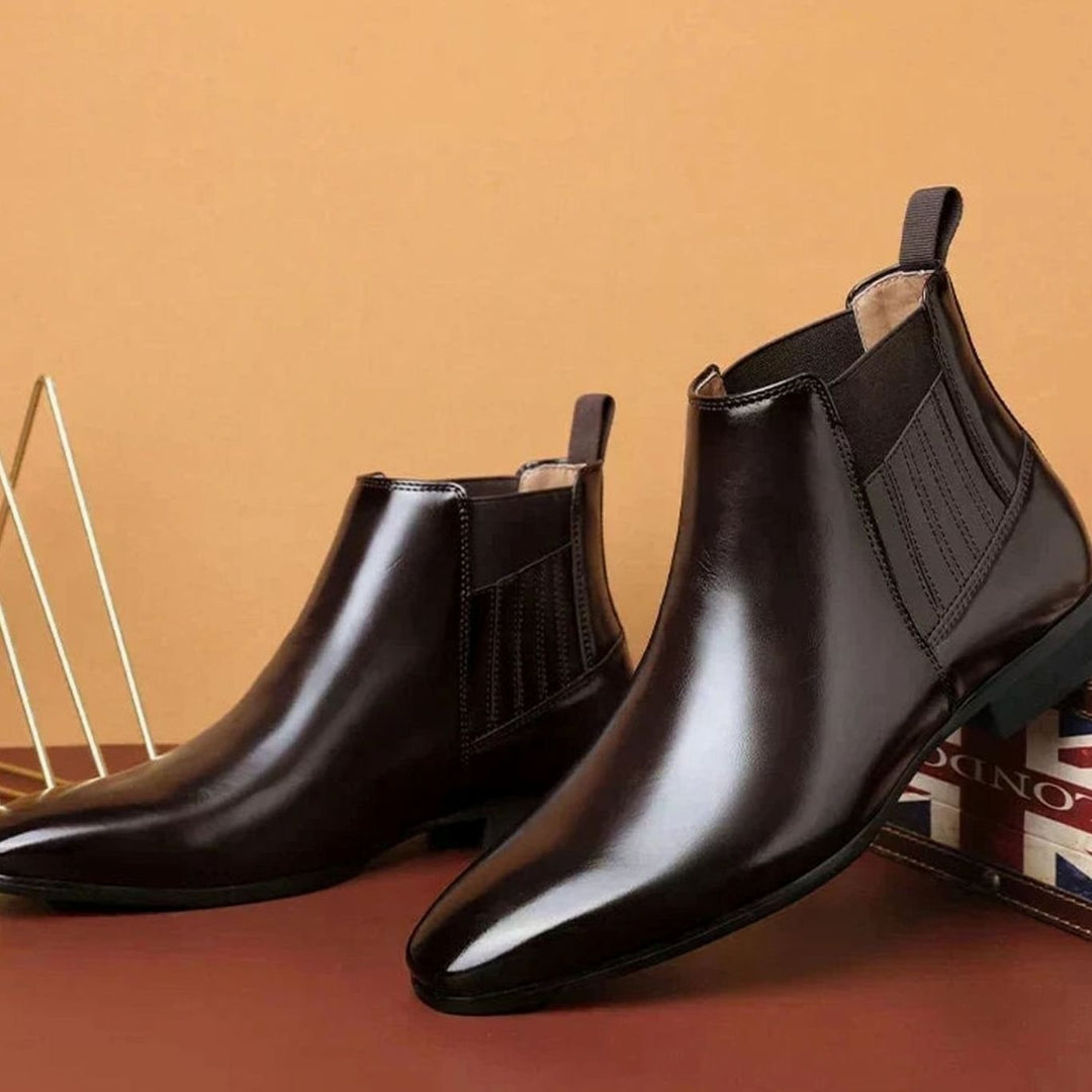 Matilda | Women's Chelsea Ankle Boots Pointed Toe Leather-Look