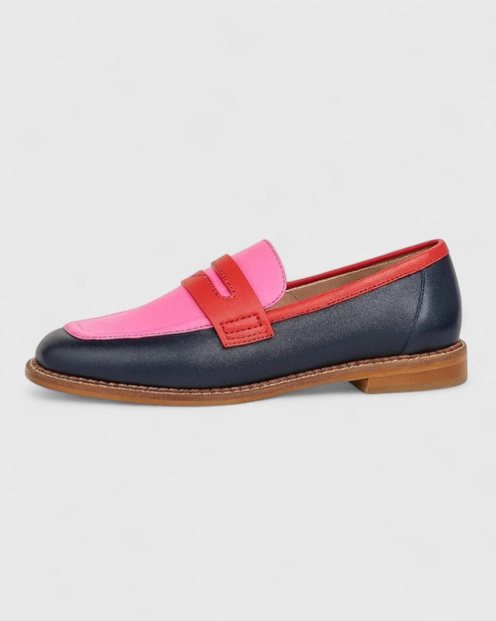 Maud | Penny Loafers Dames Leder Ronde Neus Slip-On
