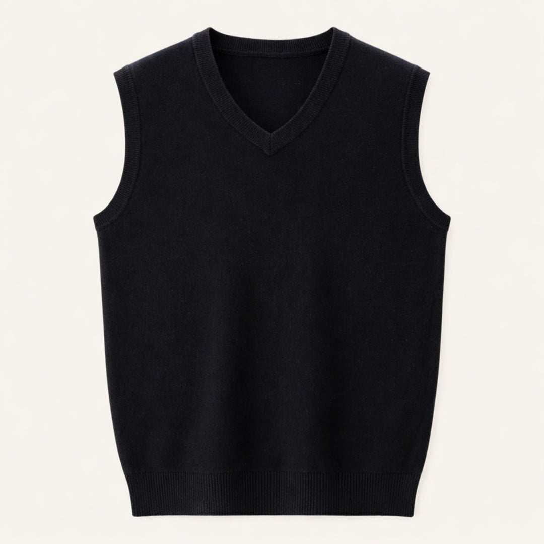 Milan | Gilet Heren V-Hals Gebreid Slim Fit