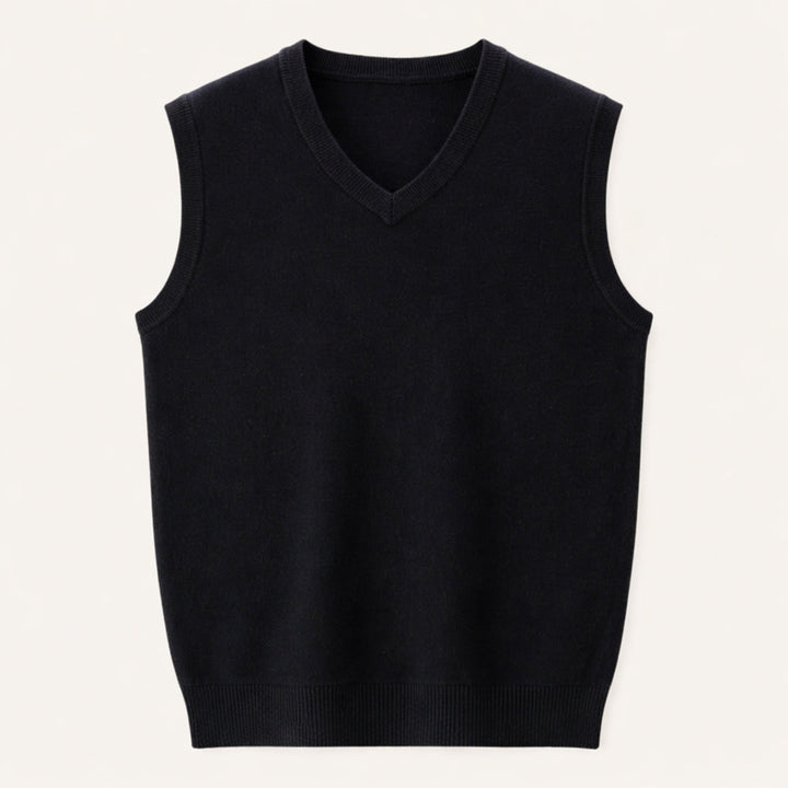 Milan | Gilet Heren V-Hals Gebreid Slim Fit