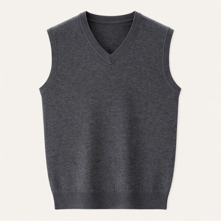 Milan | Gilet Heren V-Hals Gebreid Slim Fit